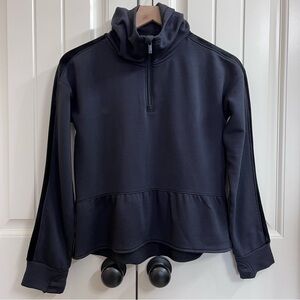 All in Motion Girls Modal Peplum Hoodie in Black, Size XL (14)